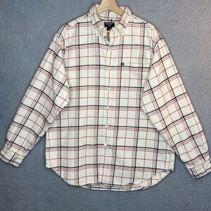VTG 90s Ralph Lauren Jeans Co. Flannel Plaid Button Down Shirt Mens Sz L Cotton